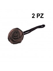 BLUMENWICKELCHIGNON BRAUNES HAAR 2STK