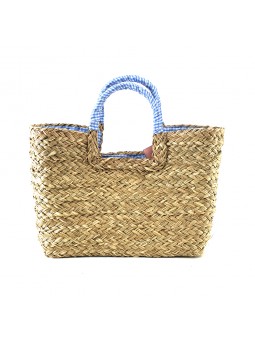 WICKER BAG IN TURQUOISE COLOR TWO SIZES