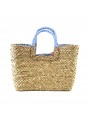 WICKER BAG IN TURQUOISE COLOR TWO SIZES