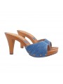DENIM-CLOGS MIT ABSATZ 9