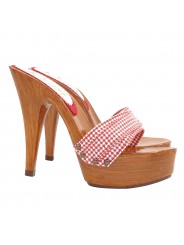 ZUECO CON BANDA ROJA ESTILO PIN UP