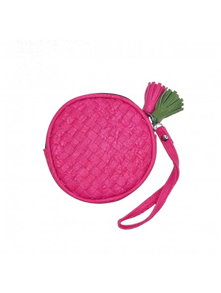 MÜNZGELDBÖRSE MIT GRIFF UND FRANSEN IN FUCHSIA MÜNZGELDBÖRSE MIT GRIFF UND FRANSEN IN FUCHSIA