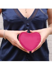 MÜNZGELDBÖRSE MIT SCHLÜSSELANHÄNGER IN FUCHSIA HERZ