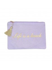 CLUTCH GLICINA EN TEJIDO CON FRASE