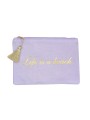 CLUTCH GLICINA EN TEJIDO CON FRASE