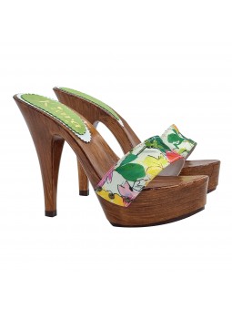 FRÜHLING CLOGS MIT 13 CM ABSATZ