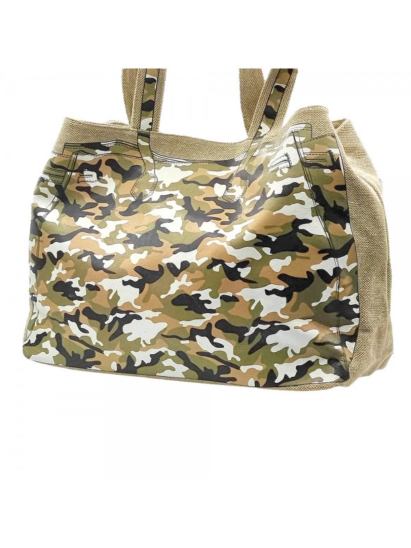 SAC MER EN TISSU MIMETIQUE VERT