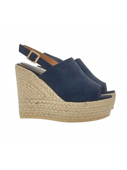 COMPENSÉE EN CORDE NOIRE EN DAIM SYNTHÉTIQUE