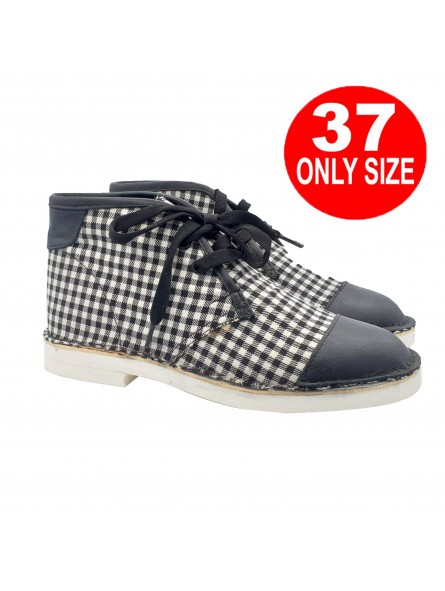 CHECKED SHOES WITH LACES - size 37