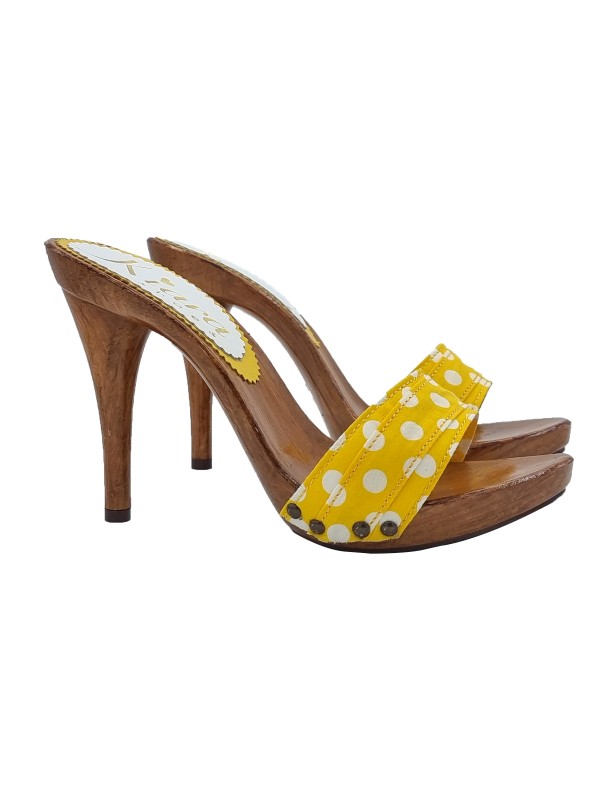Lady  Clogs  Pois Yellow