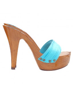 HIGH TURQUOISE CLOGS