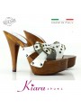 zuecos de cuero natural -K9330