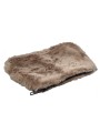 BRAUNE CLUTCH AUS SYNTHETISCHEM PELZ
