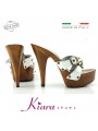 zuecos de cuero natural -K9330