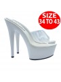 TRANSPARENT WHITE CLOGS WITH HIGH HEEL