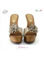 zuecos de cuero natural -K9330 zuecos de cuero natural -K9330