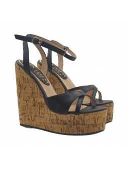 14 CM HIGH CORK WEDGE CLOGS