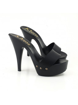 SEXY BLACK CLOGS WITH 13 CM...