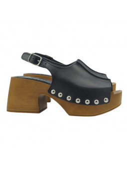 Black Clogs with Strap