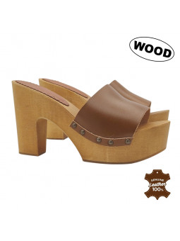 Holz-Clogs und Obermaterial...