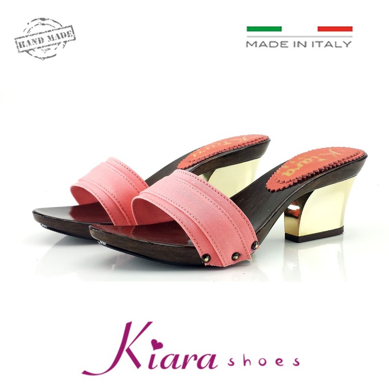 ZOCCOLI CON TACCO ORO-K28201