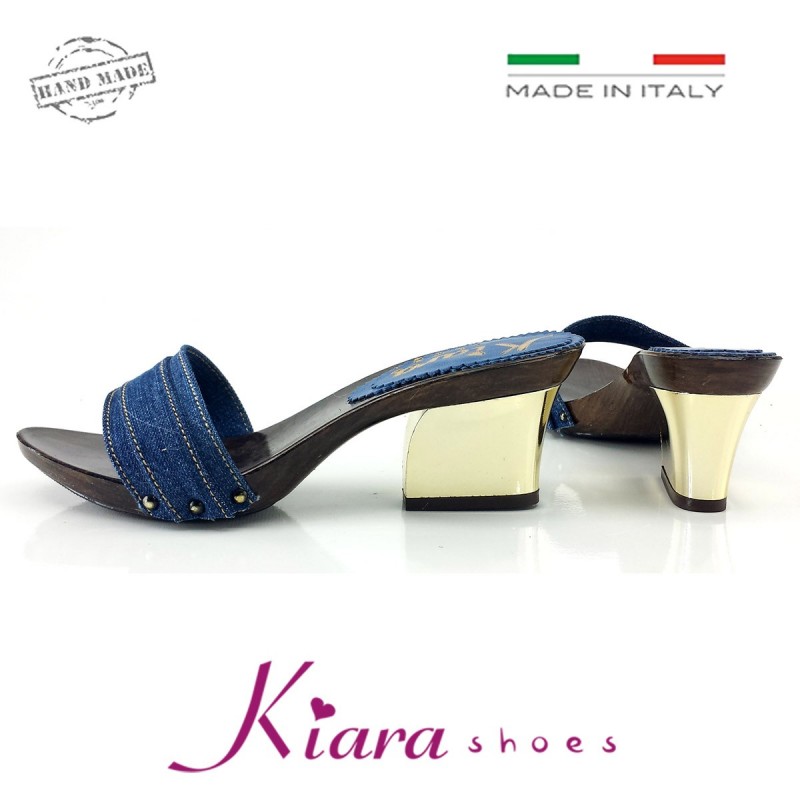 ZOCCOLI CON TACCO ORO-K28201