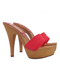 CLOGS RED STILETTO HEEL 13