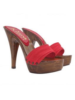 ZOCCOLI ROSSI CON TACCO 13 CM