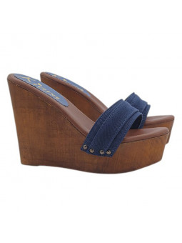 ZEPPA BLU CON TACCO 13 CM