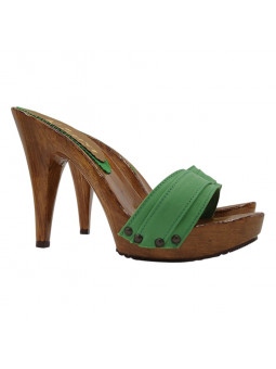 Handmade Clogs with Green...